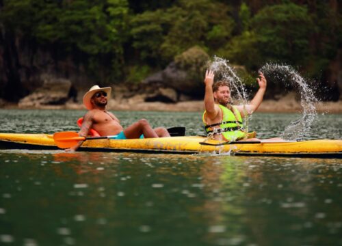 kayaking lan ha bay cat ba local tour