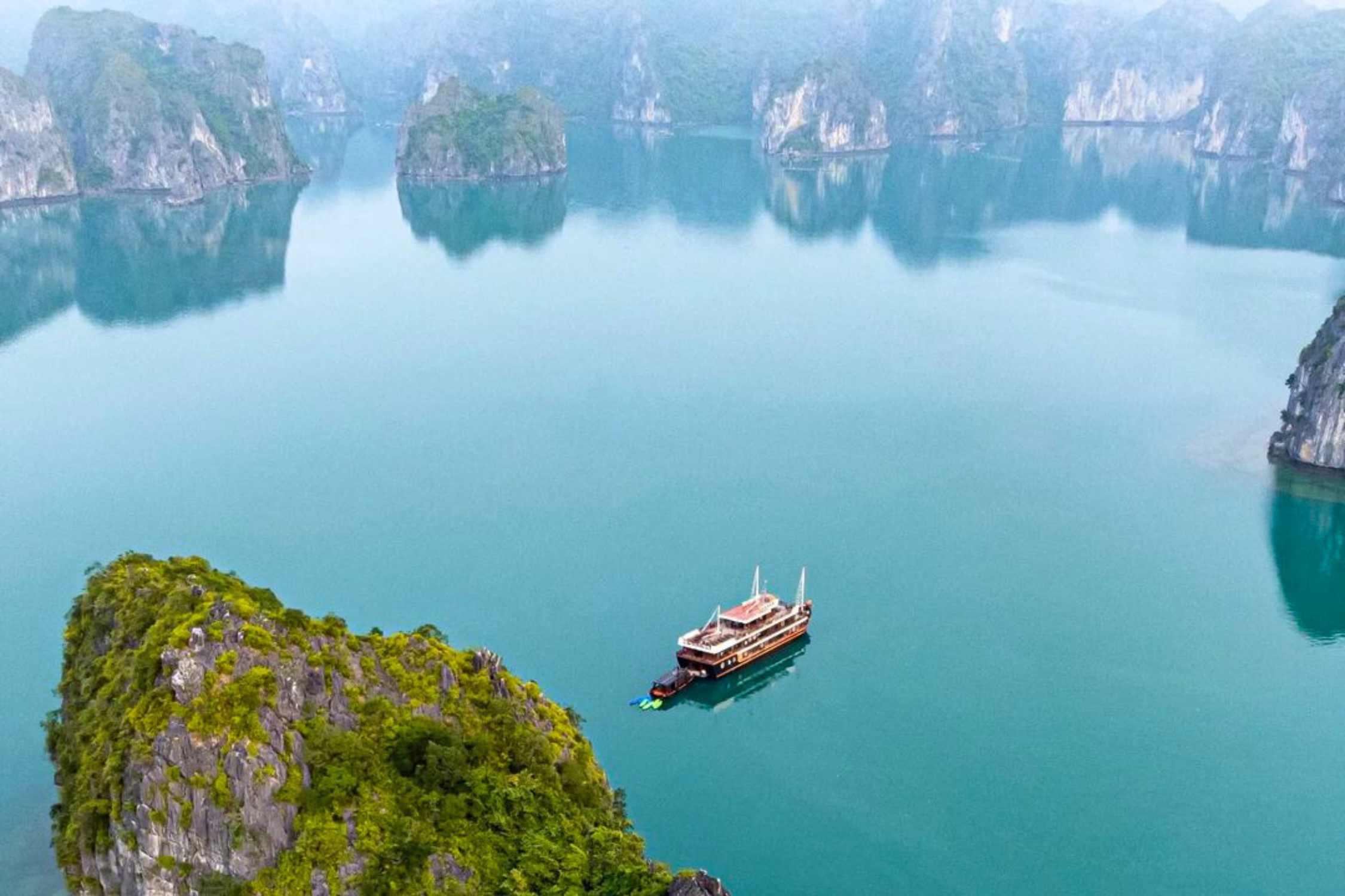 Lan Ha Bay is less crowded