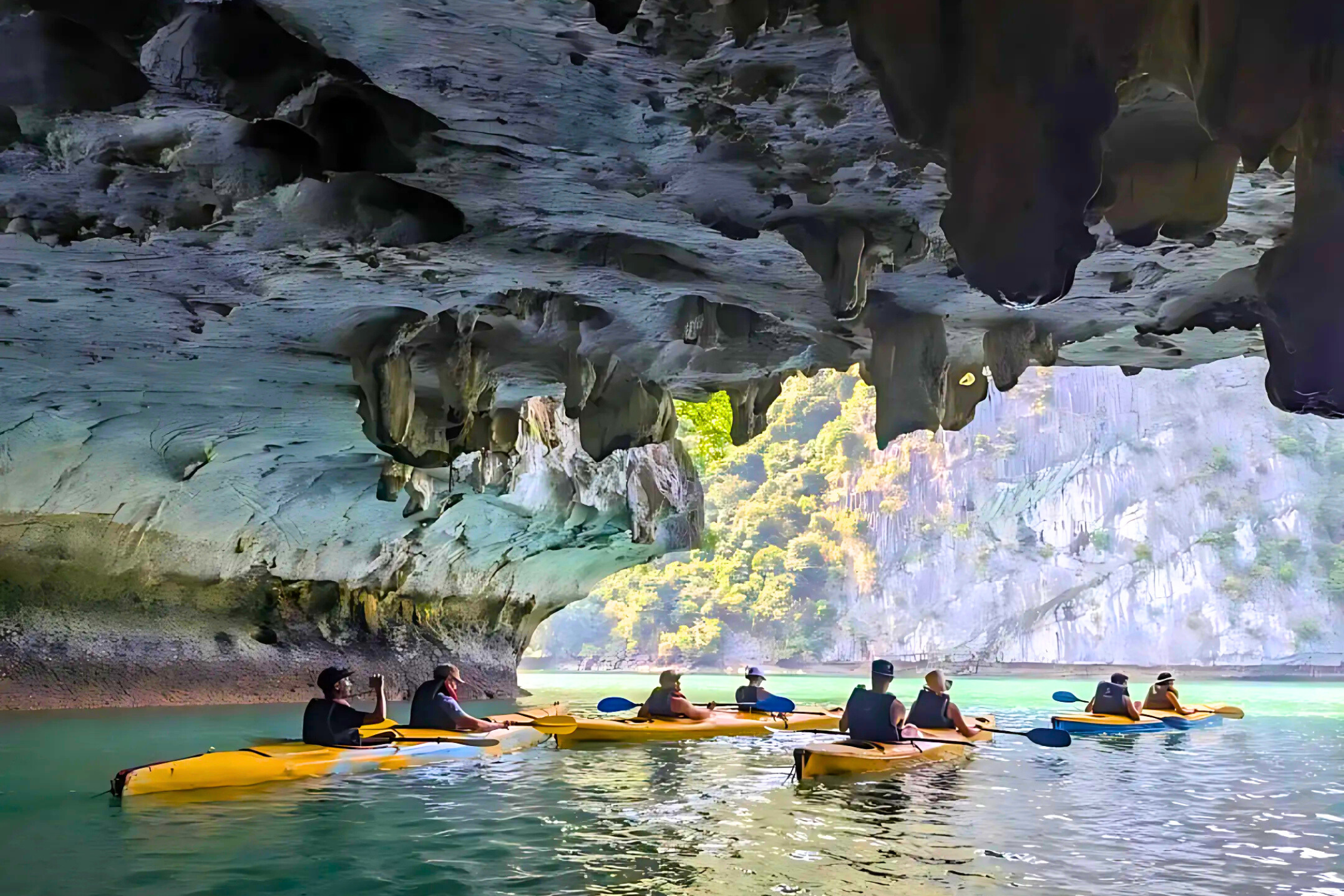 Kayaking through the Cave