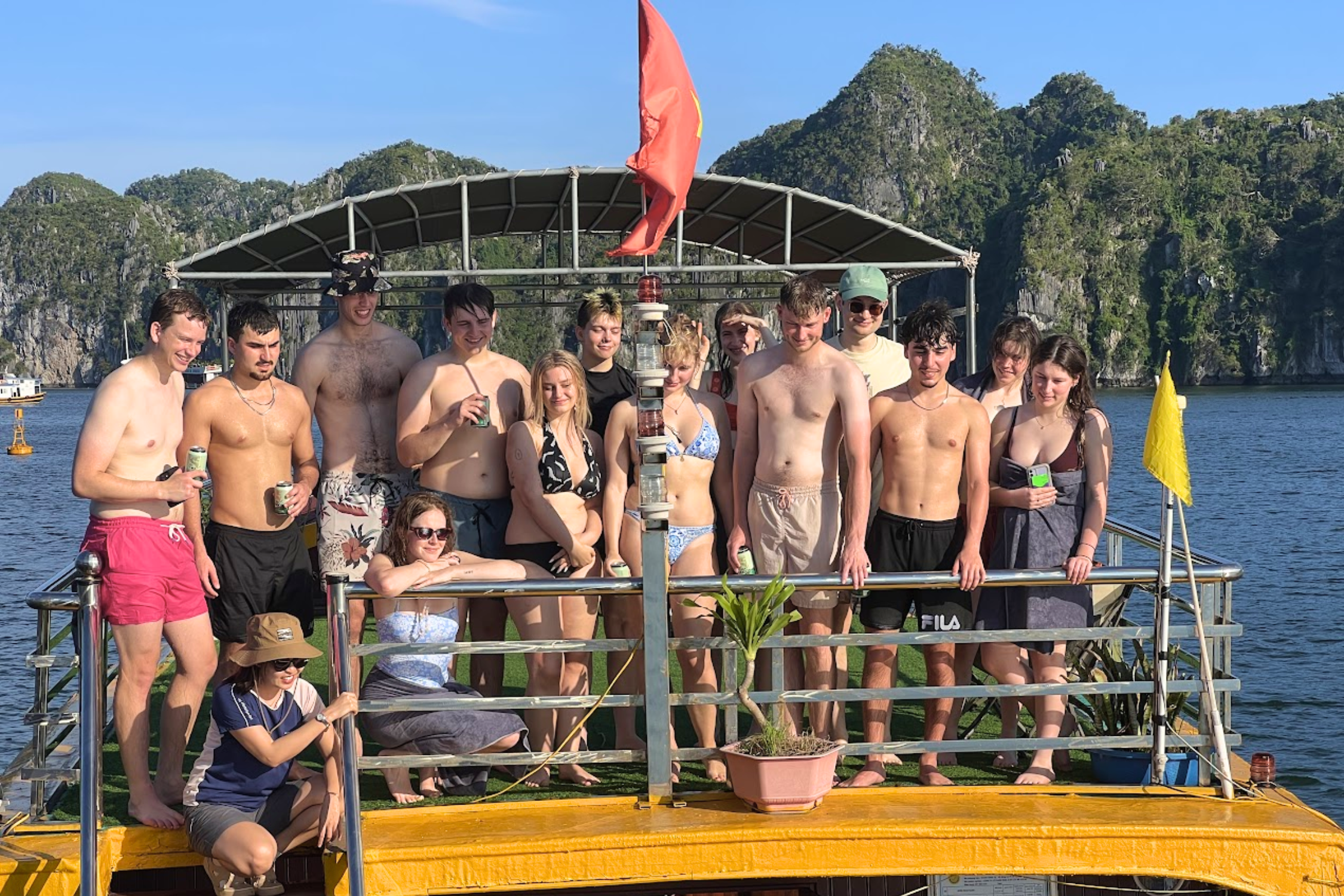 Tourists enjoy the Cat Ba Local Cruises